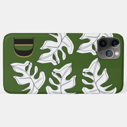 Monstera Schwarz-weiße botanische Hochzeit Case-Mate iPhone Hülle (Rückseite (Horizontal))