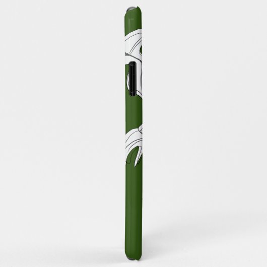 Monstera Schwarz-weiße botanische Hochzeit Case-Mate iPhone Hülle (Hinten/Rechts)