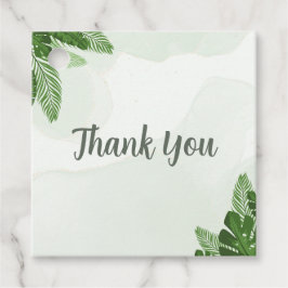 Monstera Shower Favor Tag Tropical Greenery Pale Geschenkanhänger