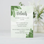 Monstera Shower Insert Card Tropical Greenery Pale Dankeskarte (Stehend Vorderseite)