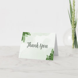 Monstera Shower Thank You Card Tropical Greenery Dankeskarte