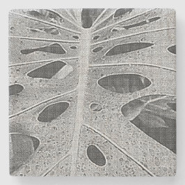 Monstera Silkscreen Steinuntersetzer