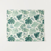 Monstera-Stimmung - tropische Leaf-Muster-Tapeten Wandteppich (Vorderseite (Horizontal))