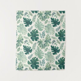 Monstera-Stimmung - tropische Leaf-Muster-Tapeten Wandteppich