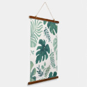 Monstera-Stimmung - Tropischer Leaf-Holzwall-Stich Wandteppich Mit Holzrahmen (Gewinkelt)