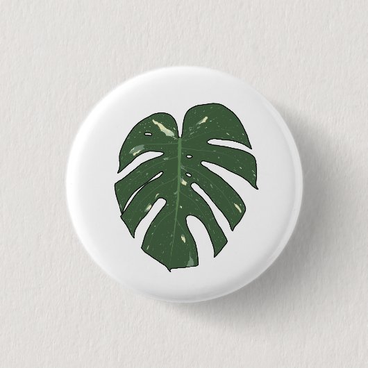 Monstera Thai Constellation Button (Vorderseite)