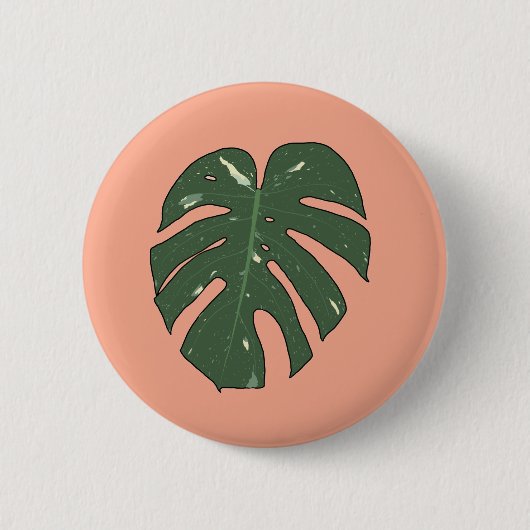 Monstera Thai Constellation Button (Vorderseite)
