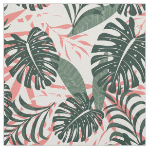 Monstera Tropical Blätter Regenwaldmuster Stoff