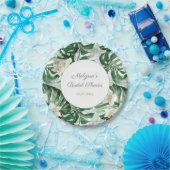 Monstera Tropical Foliage Brautparty Pappteller (Party)