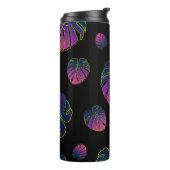 Monstera Tropical Leaf Illustration Muster Thermosbecher (Nach links gedreht)