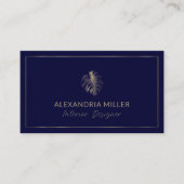 Monstera Tropical Leaf Interior Design Visitenkarte (Vorderseite)