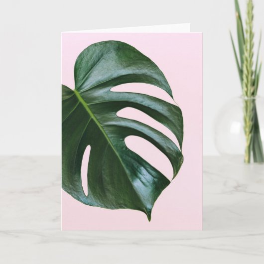 Monstera Tropical Leaf Karte (Vorderseite)
