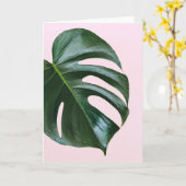 Monstera Tropical Leaf Karte (Gelbe Blume)