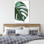 Monstera Tropical Leaf Leinwanddruck (Insitu (Schlafzimmer))