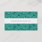 Monstera Tropical Leaf Muster| Monogramm Visitenkarte (Rückseite)