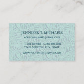 Monstera Tropical Leaf Muster| Monogramm Visitenkarte (Rückseite)