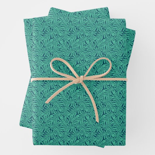 Monstera Tropical Leaf Pattern Geschenkpapier Set (Beispiel)