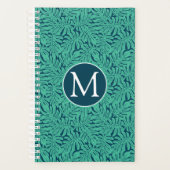 Monstera Tropical Leaf Pattern | Monogramm Planer (Vorderseite)