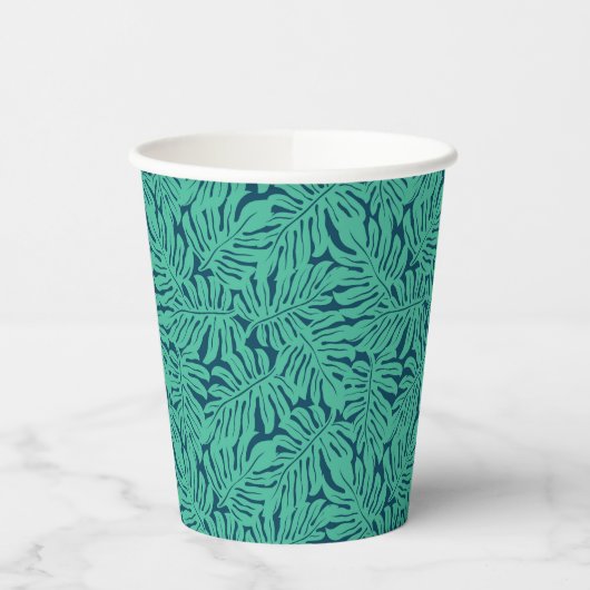Monstera Tropical Leaf Pattern Pappbecher (Links)