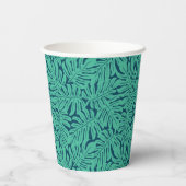 Monstera Tropical Leaf Pattern Pappbecher (Rückseite)