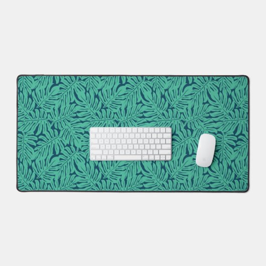 Monstera Tropical Leaf Pattern Schreibtischunterlage (Tastatur & Maus)