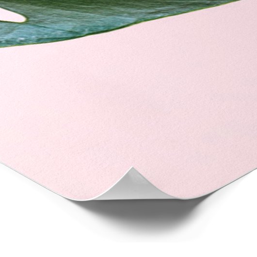 Monstera Tropical Leaf Poster (Ecke)