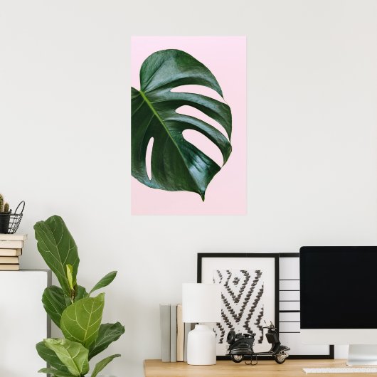 Monstera Tropical Leaf Poster (Heimbüro)