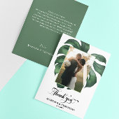 Monstera Tropical Leaf Wedding Dankeskarte