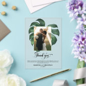 Monstera Tropical Leaf Wedding Vielen Dank Acryleinladungen (In Situ (Hochzeit))