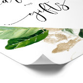 Monstera Tropical Water color Karten und Geschenke Poster (Ecke)