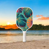 Monstera Tropical Watercolor Blätter Pickleball Schläger