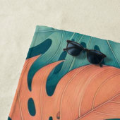 Monstera Tropical Watercolor Blätter Strandtuch (Beispiel)