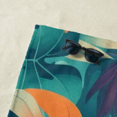 Monstera Tropical Watercolor Blätter Strandtuch (Beispiel)