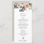 Monstera Tropische Blume Hochzeit Menükarte (Vorne/Hinten)