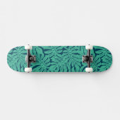 Monstera tropisches Blatt-Muster Skateboard (Horizontal)