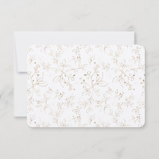 Monstera UAWG Wedding Insert Green & Gold Einladung (Rückseite)