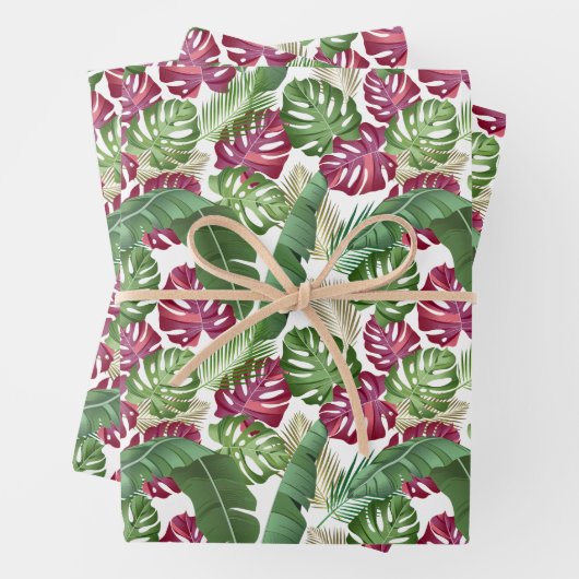 Monstera und Palm Blätter Tropical (Beispiel)