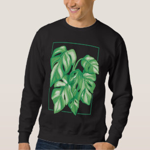 Monstera Variegata Zimmerpflanze Ohr Tropisches Bl Sweatshirt