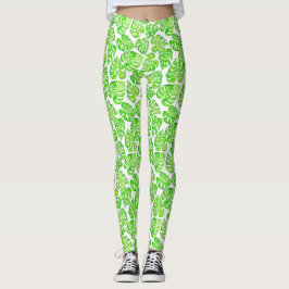 Monstera verlasse Aquarell Leggings