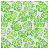 Monstera verlasse Aquarell Stoff (Nahaufnahme)