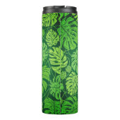 Monstera verlasse Blumenmuster Thermosbecher (Rückseite)