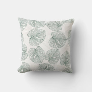 Monstera verlasse ein nahtloses Muster. tropisches Kissen