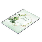 Monstera Verlasse Gold Frame Name Prayer Journal Notizblock (Linke Seite)