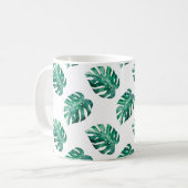 Monstera verlasse. Muster tropischer Illustratione Kaffeetasse (Vorderseite Links)