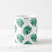 Monstera verlasse. Muster tropischer Illustratione Kaffeetasse (Mittel)