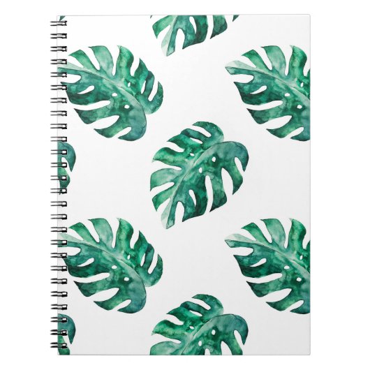 Monstera verlasse. Muster tropischer Illustratione Notizblock (Vorderseite)