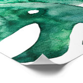 Monstera verlasse. Muster tropischer Illustratione Poster (Ecke)