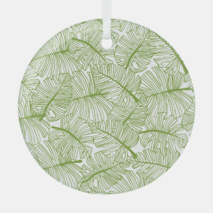 Monstera verlasse, nahtlos Blumendesign. Ornament Aus Glas