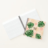 Monstera verlasse pink. notizblock (Innenseite)