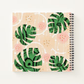 Monstera verlasse pink. notizblock (Rückseite)